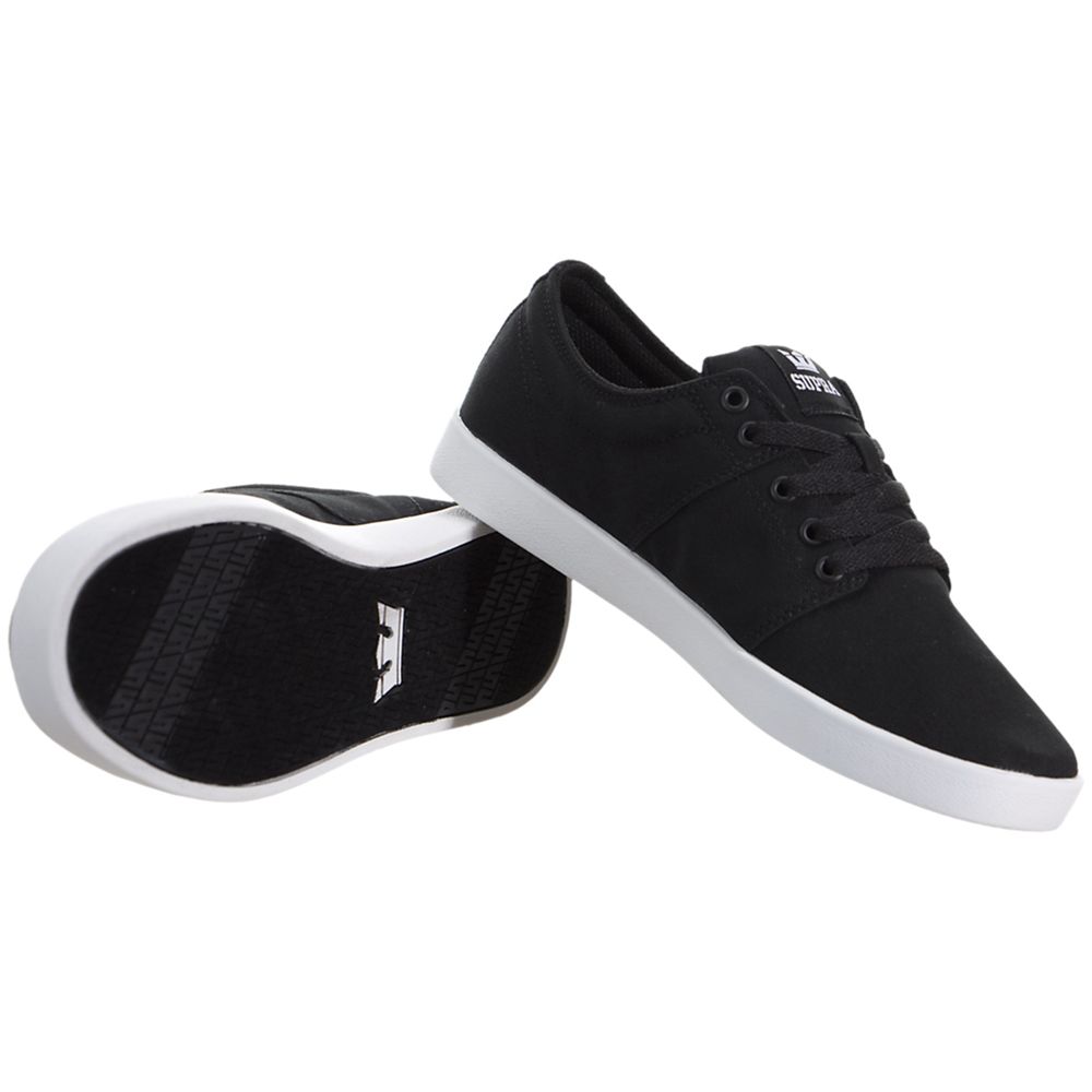 Baskets Basses Supra Stacks II Noir Black/White Femme | NHO-42768751